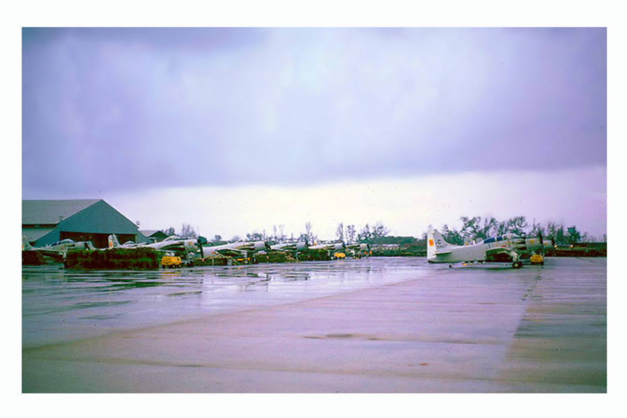 1. Đà Nẵng AB, flight line: VNAF A1E flight line. 1965-1966.