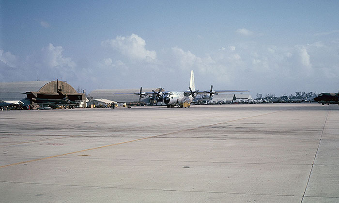 15. Đà Nẵng AB, flight line: C-130 flight line. 1965.