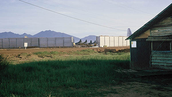 4. Đà Nẵng AB, flight line: C-7 Caribou flight line and revetments. 1965-1966.