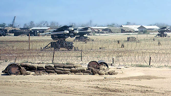 32. Đà Nẵng AB, flight line: Close up of Hawk Missles. 1965.