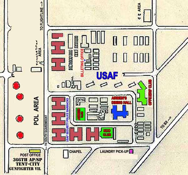 2. Đà Nẵng AB, Tent City: USAF AP/SP Barracks and new Tent-City, 1965.