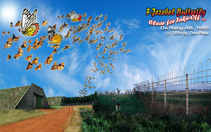 Đà Nẵng AB Ammo Dump buners. Jezebel Butterflies Take-Off! © 2014 by Don Poss.
