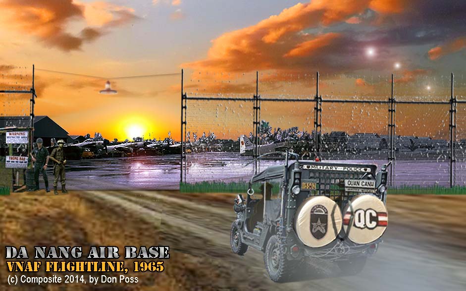 August 1965, Đà Nẵng AB, 6252nd APS, VNAF flight line. © 2014 Composite by DonPoss.
