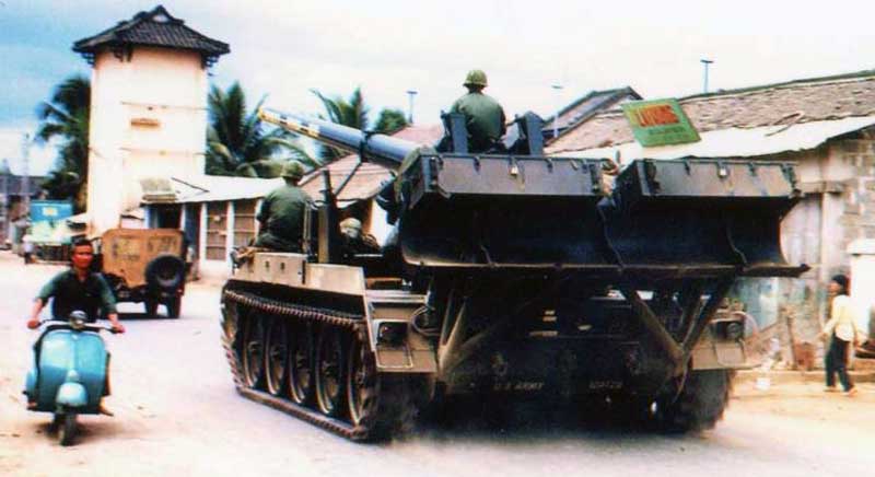 11. Nha Trang AB, U.S. Army: Big Guns: Broken Arrow III (rear view). 1968-1969. Photo by: Bruce Thompson, Randy Vuletich, NT, 14th SPS. 1968; 1969.