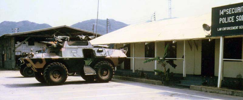 5. Nha Trang AB, SP V100 APC, 14th SPS Law Enforcement Section. 1968-1969. Photo by: Bruce Thompson, Randy Vuletich, NT, 14th SPS. 1968; 1969.