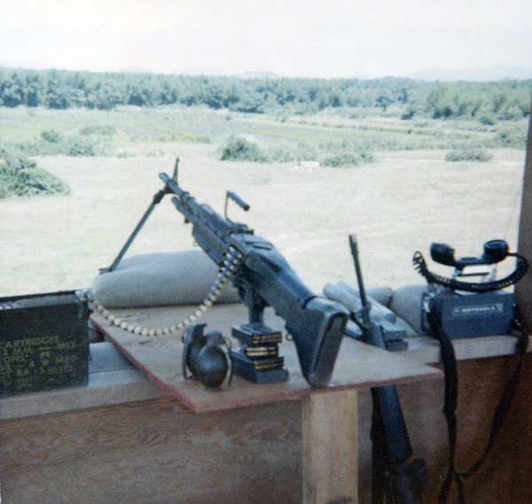 1. Phu Cat AB, Perimeter Tower and M-60. 1967-1968. Photo by: David W. Hayes, LM 462, CRB, 12th SPS; PC, 37th APS, 1967-1968.