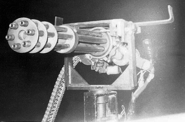 6. Phan Rang Air Base: QRT Jeep, Gatlin Gun, close up. 1970. Photo by: Phil Sperflage. 1970.