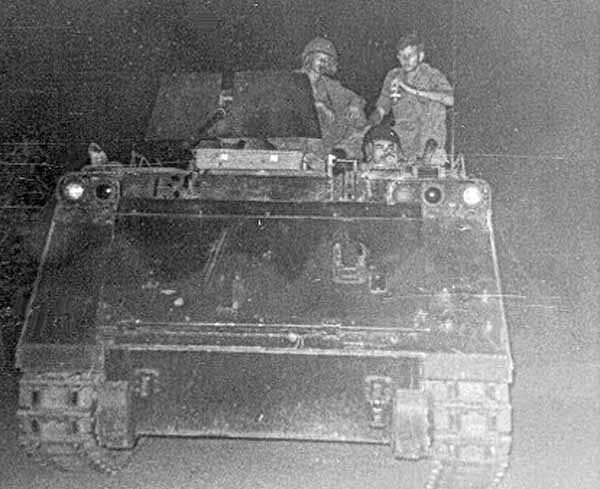 9. Phan Rang AB,M113 with .50cal. Call-sign 27 Charlie HW. 1970.