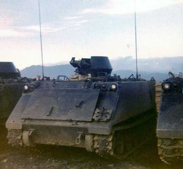 12. Phan Rang Air Base: M113s parked.