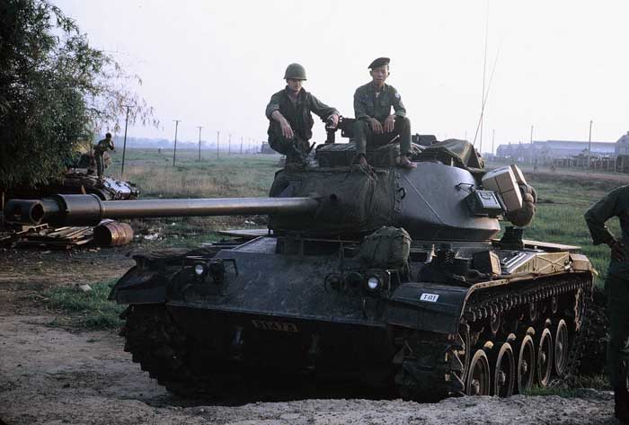 3. Tan Son Nhut AB, 377th Security Police and ARVN tanks. Tet 1968. Photo by: Charles Martinkus, TSN, 377th SPS, 1966-1968.