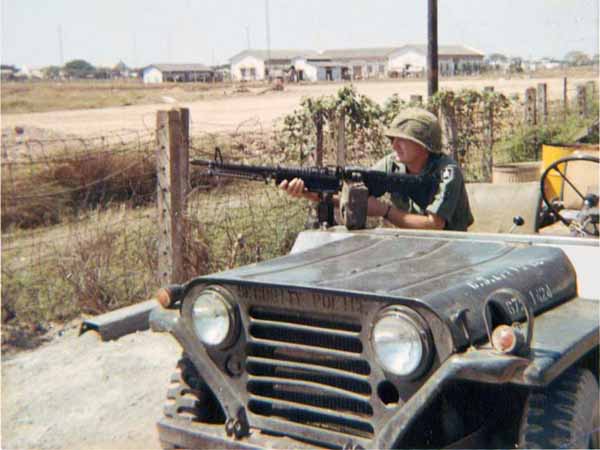13. Tan Son Nhut AB, USAF V100 (War Wagon), QRT M60 Heavy Weapons, Perimeter Road. 1968-1969. Photo by: Ed Smith (Jack), LM 453, TSN, 377th SPS, 1968-1969.