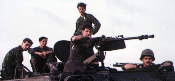 3. Tuy Hoa AB, M113, with .50cal machinegun. Photo by: Domenic Sebben, NT, 14th SPS; TUY, 31st SPS, 1969-1970.