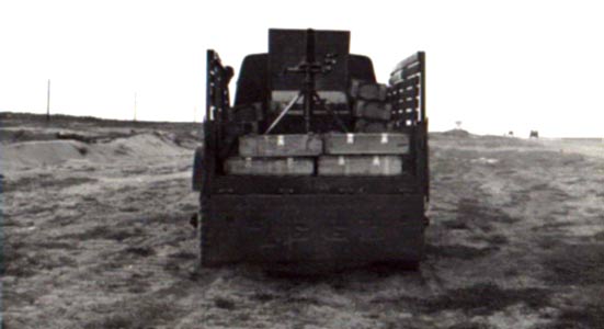 AF Photo of the portable 81MM Mortar mounted on the back of a Jeep truck.