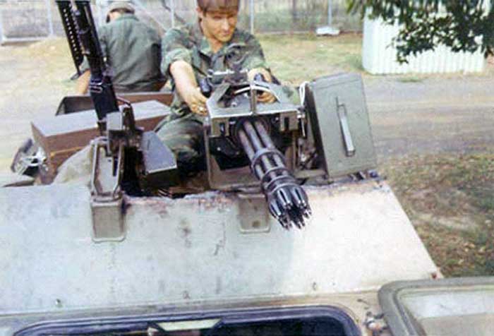 1. Ubon RTAFB. V100 Gatlin Gun. 1971-1972. Photo by: Everett (Willie) Squires, UB, 8th SPS, HW, 1971-1972.