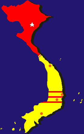 Map: North/South Vietnam