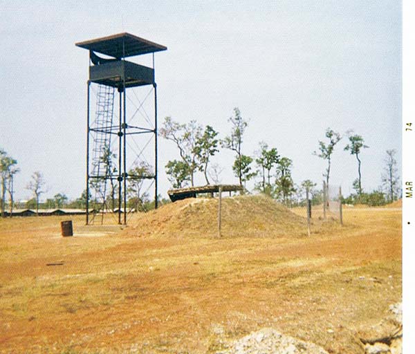 5. NKP RTAFB: This is the standard NKP Tower and Bunker. Photo by John Schwendler. 1974-1975.