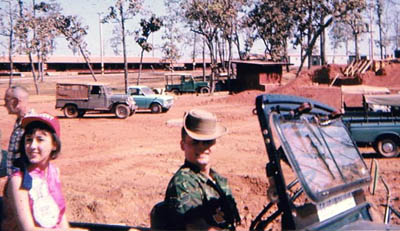 Sgt Paddock & Nancy Bonetti at rear of amphitheater. 1968