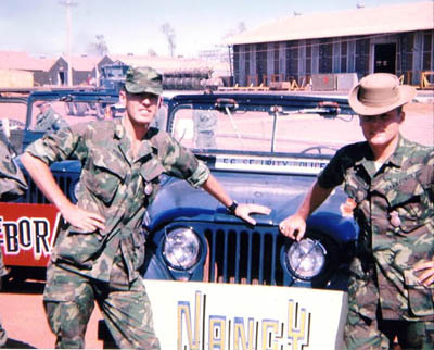 Sgt Dan Vinson & Sgt Paddock at Escort Jeep