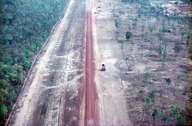 10. NKP Tower, Perimeter. Tower (center) and Bunkers can be seen. Photo by: unknown.