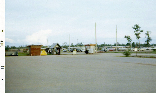 1. NKP RTAFB:  Main Gate.  Photo by Wilfred Wright. 1971.