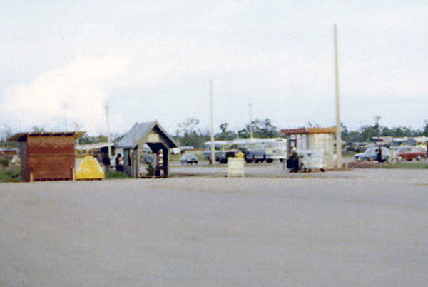 2. NKP RTAFB: Close Up -- Main Gate. Photo by Wilfred Wright. 1971.