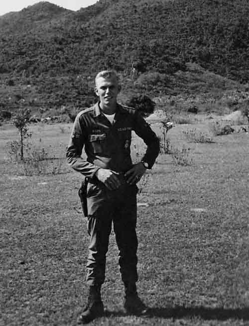 Photo #13 (Nha Trang): This is a shot of me in my cube in the new barracks. I often thought about sending this photo to Hills Bros Coffee for an ad but never did.