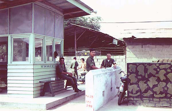 20. Nha Trang AB Gate Post-4. VNAF QC PV Gate Post-1. Photo by: Tony Niemotka, LM 577, NT, 14th SPS, 1968-1969.