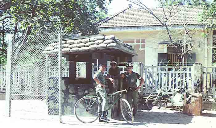 19. Nha Trang AB Gate Post-4. VNAF QC PV Gate Post. Photo by: Tony Niemotka, LM 577, NT, 14th SPS, 1968-1969.