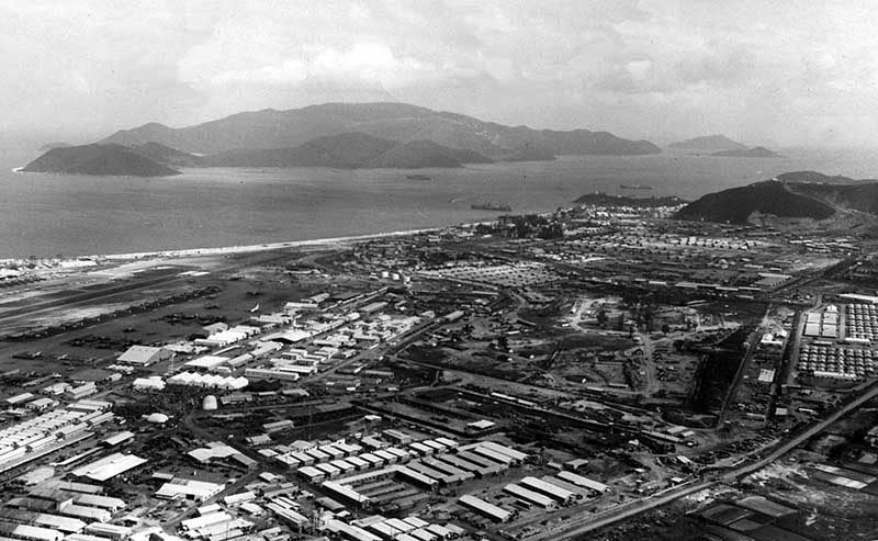10. Nha Trang Air Base: Aerial view of Nha Trang AB. Photo by: George Bruce Thomspon. 1968-1969.