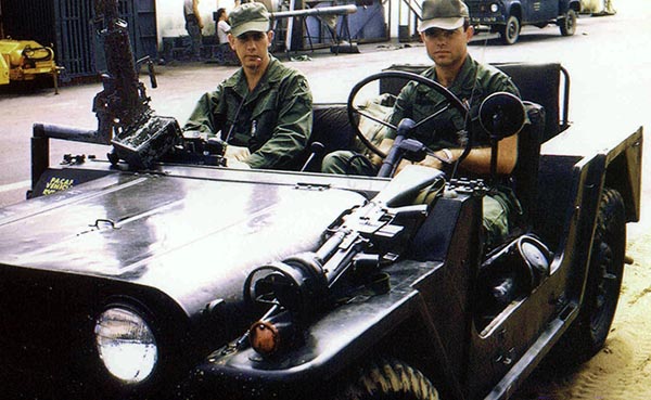 2. Nha Trang Air Base: SAT Jeep, with M60. Photo by: George Bruce Thomspon. 1968-1969.