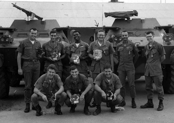 5. Nha Trang Air Base: Security Police receiving plaques, October 1968, Photo by: George Bruce Thomspon. 1968-1969.