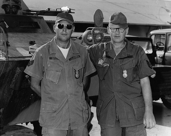 6. Nha Trang Air Base: SSgt Bellar and TSgt Lange. Photo by: George Bruce Thomspon. 1968-1969.
