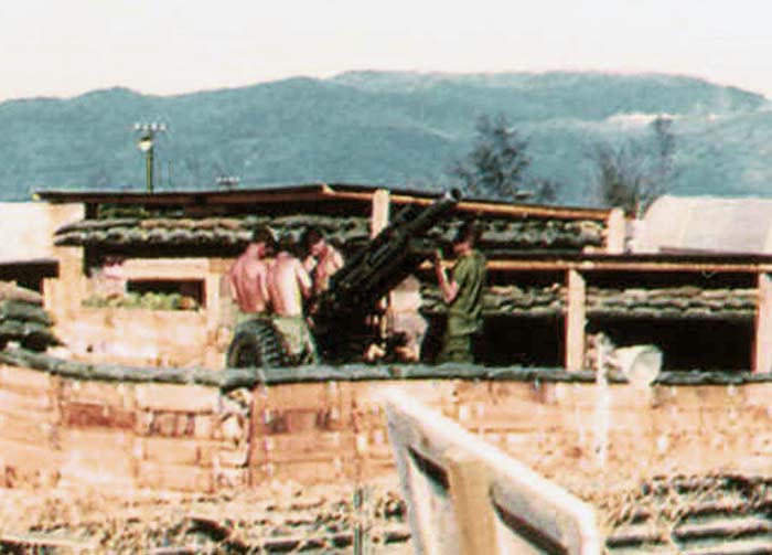 2. Nha Trang Air Base: Close Up, 105 Howitzer. Photo by Phil Lange, 1968-1969. 