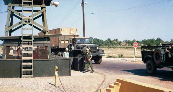 7. Phu Cat AB, Front Gate and Tower Duty with QC. Photo by: Bill Marshall, LM 85, PC, 37th SPS, 1968-1969.