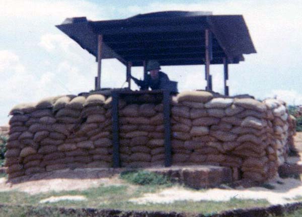 9b. Phu Cat AB, Perimeter Bunker and M-60. 1969. Close up. Photo by: David Hayes, LM 462, CRB, 12th SPS; PC, 37th APS, 1967-1968.