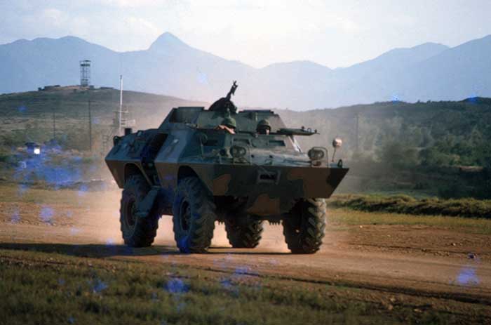 24. XM-706, V100 Commando Car, perimeter road, Phu Cat AB, 1970. Photo by Don Bishop. 1969-1970.