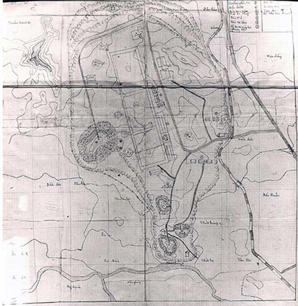 35. This Viet Cong Map of the base was provided to us by the ROK Tiger Division--2/1970. Copy provided by Don Bishop. 1969-1979;