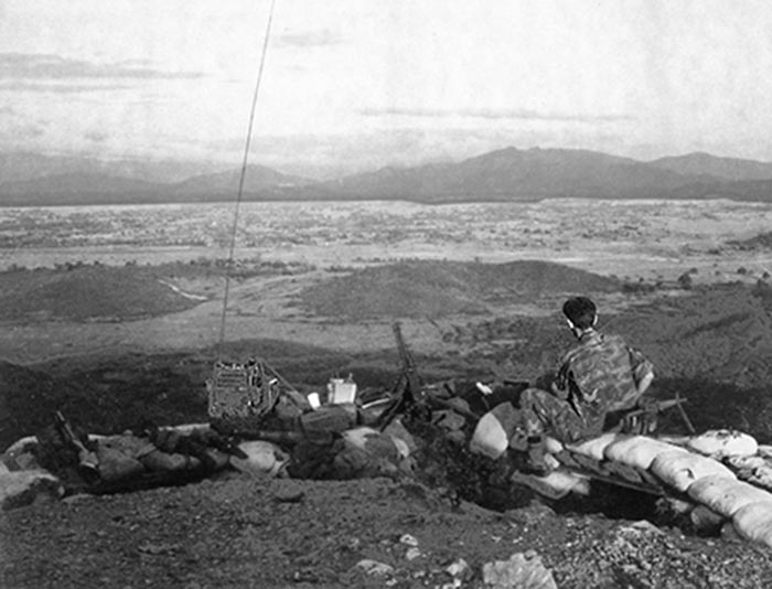 3. Phu Cat Air Base: Post 151, 50 cal bunker (West view). Photo by: Doug D. Davis, 1968. 