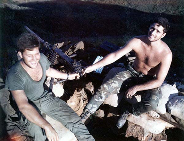 8. Phu Cat Air Base: Post 151, Doug Davis and Moulton, with 50 Cal. Photo by: Doug D. Davis, 1968.