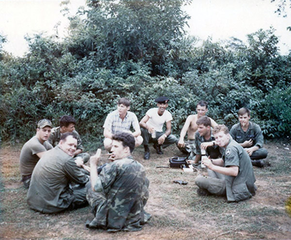 31. Phu Cat Air Base: A.M. Party at Kennel. Photo by: Doug D. Davis, 1968.