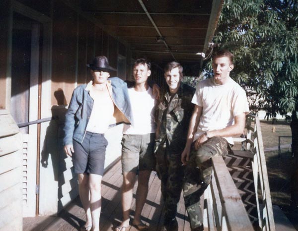 38. Phu Cat Air Base: Harris, Erk, and Badip. Photo by: Doug D. Davis, 1968.