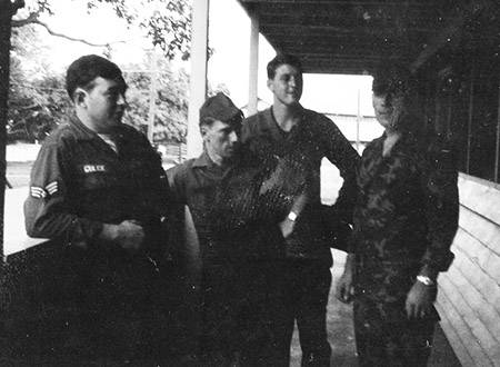 40. Phu Cat Air Base: Gulic, Batza, Brown, and Holzer. Photo by: Doug D. Davis, 1968.