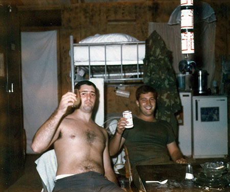 47. Phu Cat Air Base: Moulton adn Doug Davis. Photo by: Doug D. Davis, 1968.