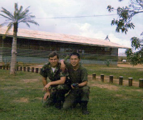 16. Phu Cat Air Base: A1C Meek and Sgt Lee, ROK. 1970-1971.