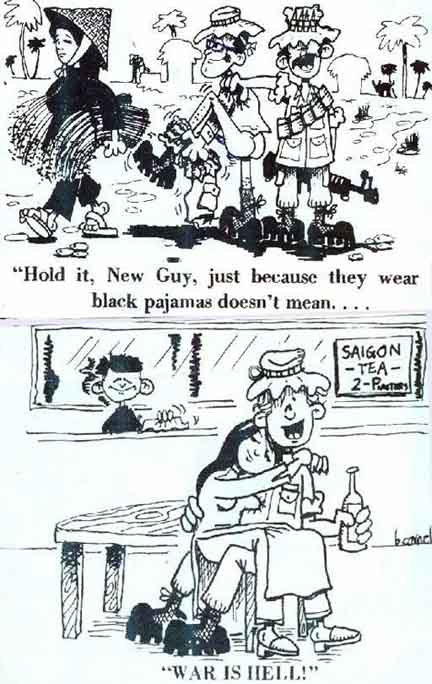 33. Phu Cat Air Base: Cartoon Jokes. 1970-1971. 