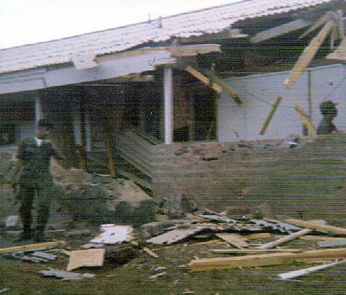 14. Phu Cat Air Base: Officer Quarters, Rocket Damage. 1970-1971. 