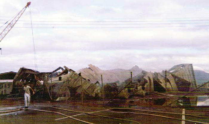 6. Phu Cat AB, Supply Building, Rocket Damage. 1970-1971.