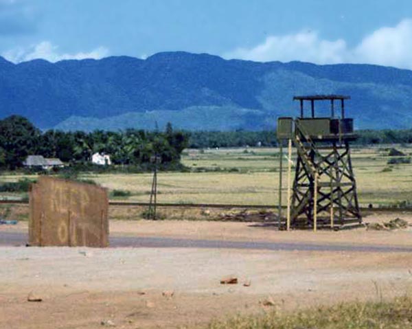 10b. Phu Cat AB, Perimeter Gate-Tower, Air Police post. Close up. 1965-1966. Photo by: unknown.