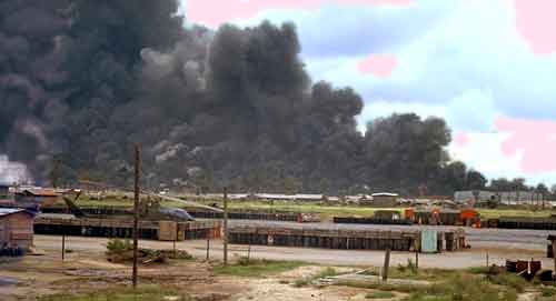 Camp Holloway POL dump. Jan 1967.