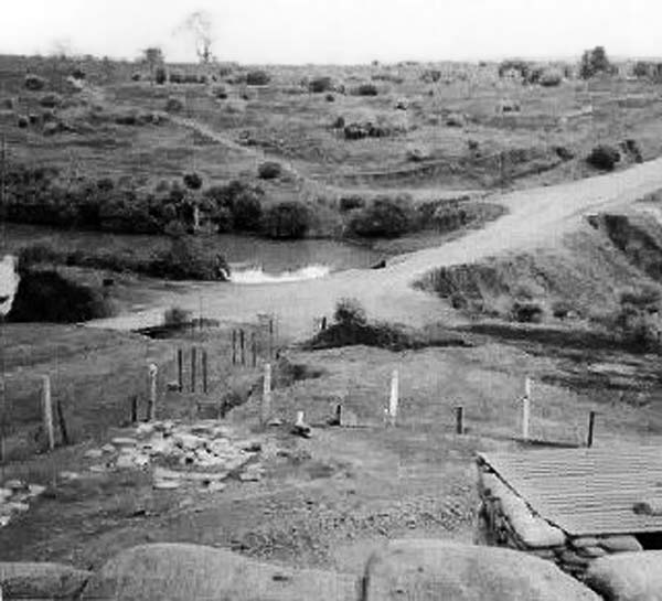 4. Pleiku AB, Bunker control point at the river. 1968. Photo by: Pat Dunne, LM 40, PK, 633rd SPS. 1968.